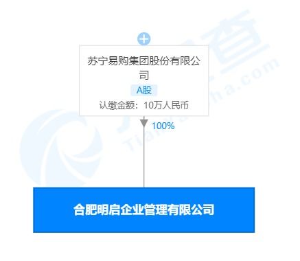 蘇寧成立合肥明啟企業管理公司，拓展商務信息咨詢業務