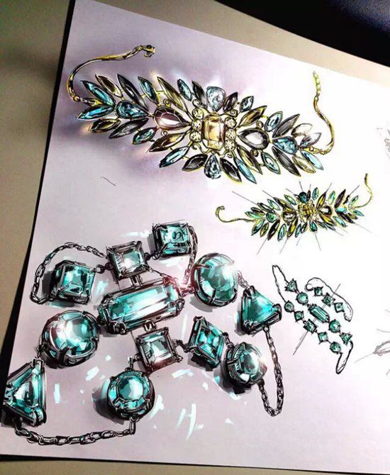 繪盡璀璨，設(shè)計(jì)瑰寶 一組令人驚艷的珠寶設(shè)計(jì)手繪草圖